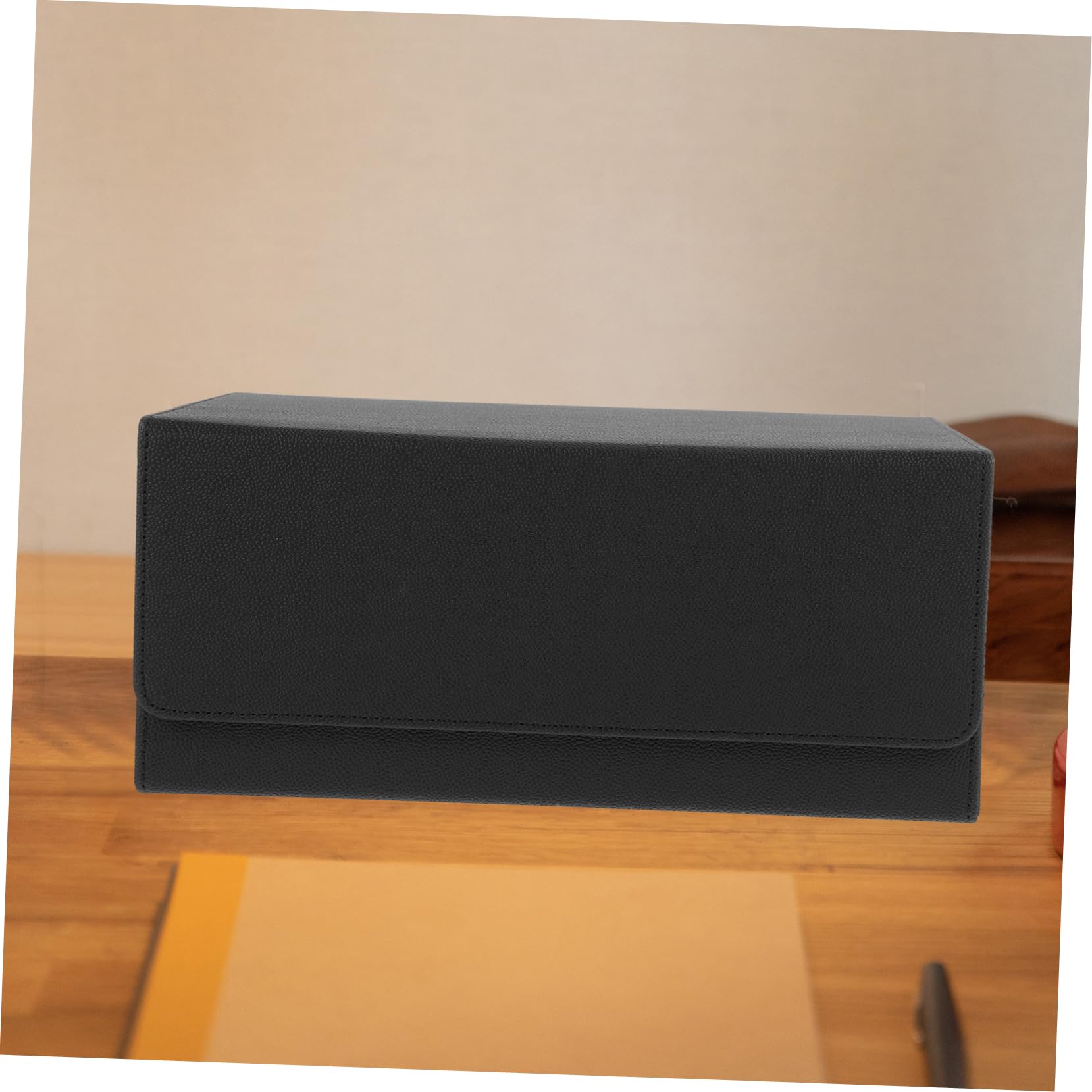ibasenice Boîte de Rangement Magnétique pour Cartes à Collectionner Bleu Pu | Finition Résistante, Usage pour Cartes de Jeu et Petits Objets, Design Luxueux