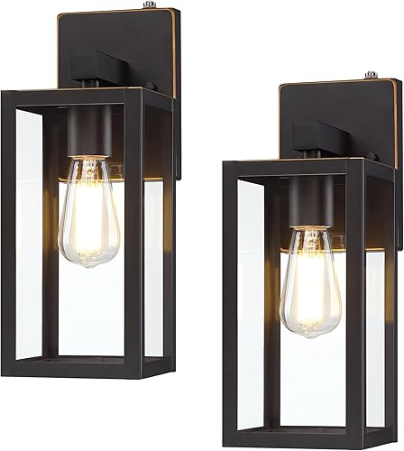 Linterna de pared para exteriores del atardecer al amanecer, aplique de pared con sensor de fotocélula como accesorio de iluminación de porche, base