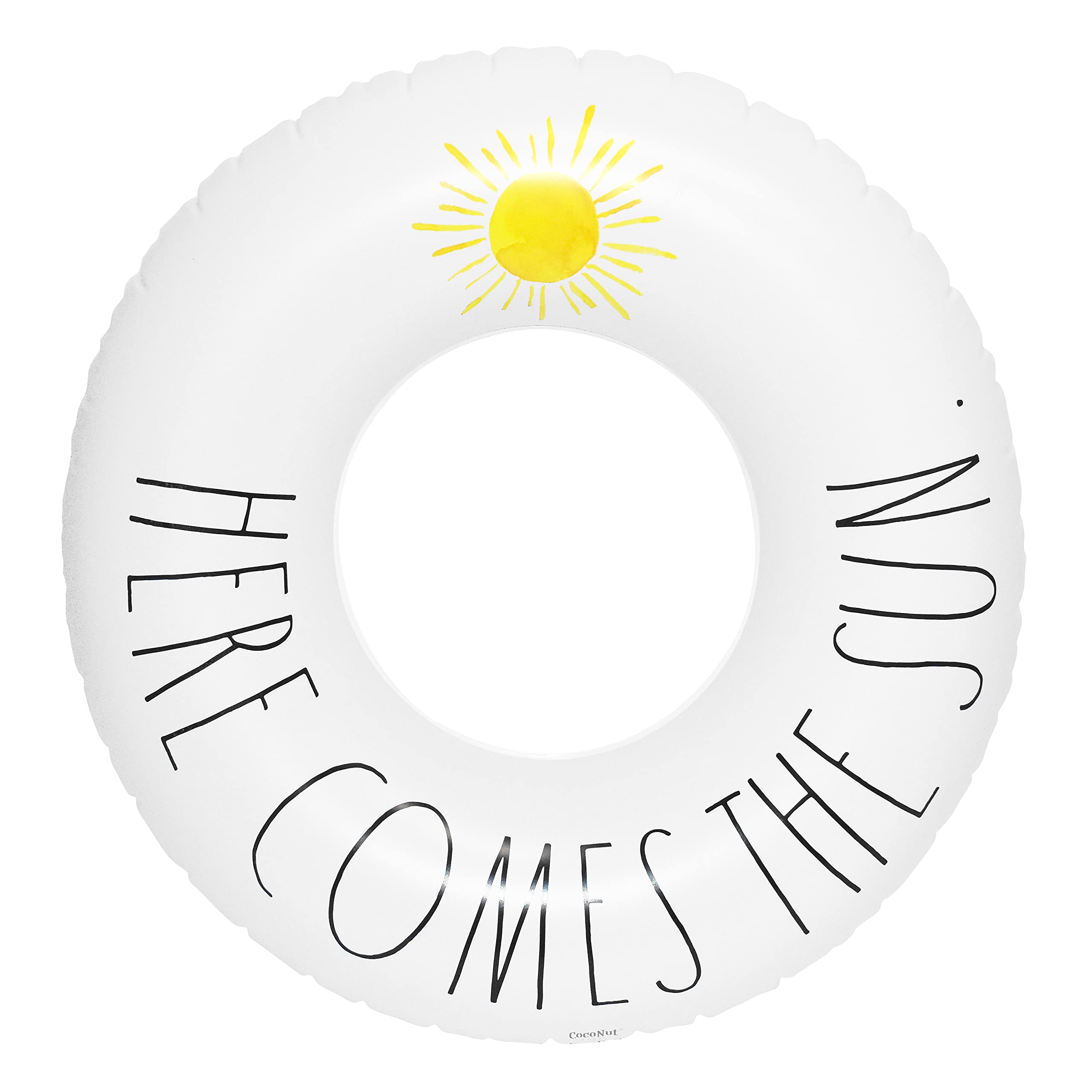 Rae Dunn Junior Ring Float by CocoNut Float 32 Inch Inflatable Raft & Durable Water Inner Tube - Stable Ride-On for Summer Parties & Swim Events