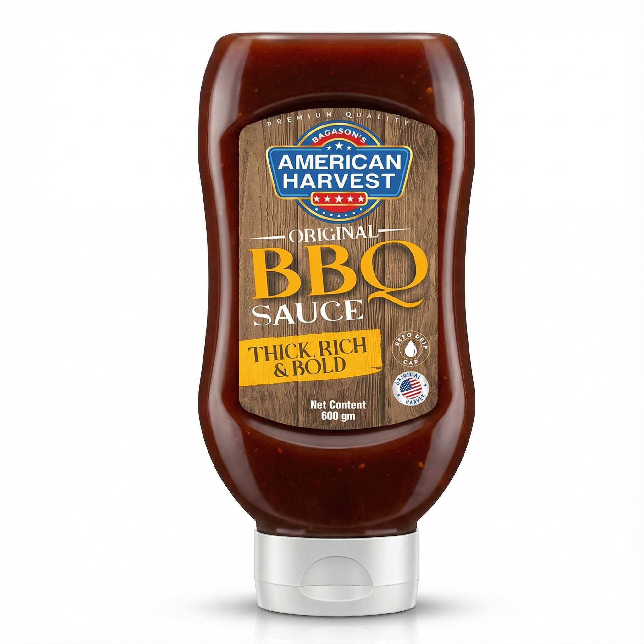 American Harvest Original Barbecue (BBQ) Sauce Thick & Rich, 600 gm