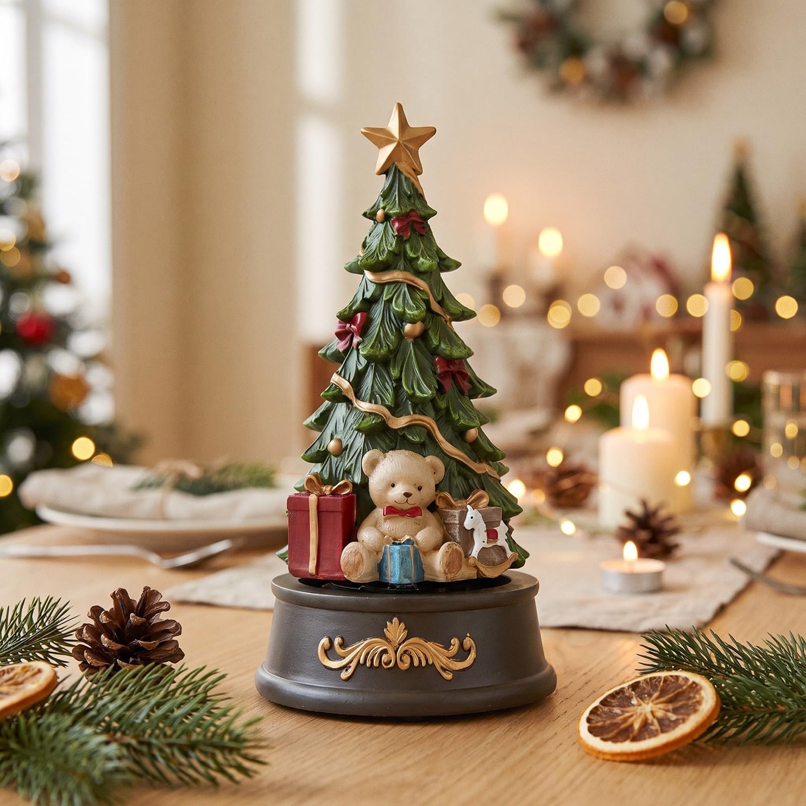 pin Noël Miniature Décoratif | Ornement pin Noël, Festif, Décoration, pr Cheminée, 25CM, Style B