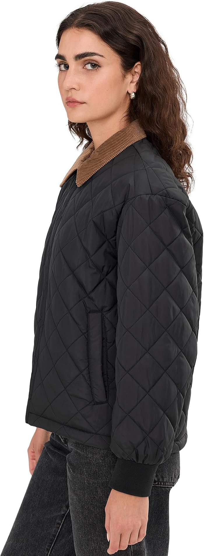 Женские Levi's® Diamond Quilted Jacket With Cord Collar — фото 4