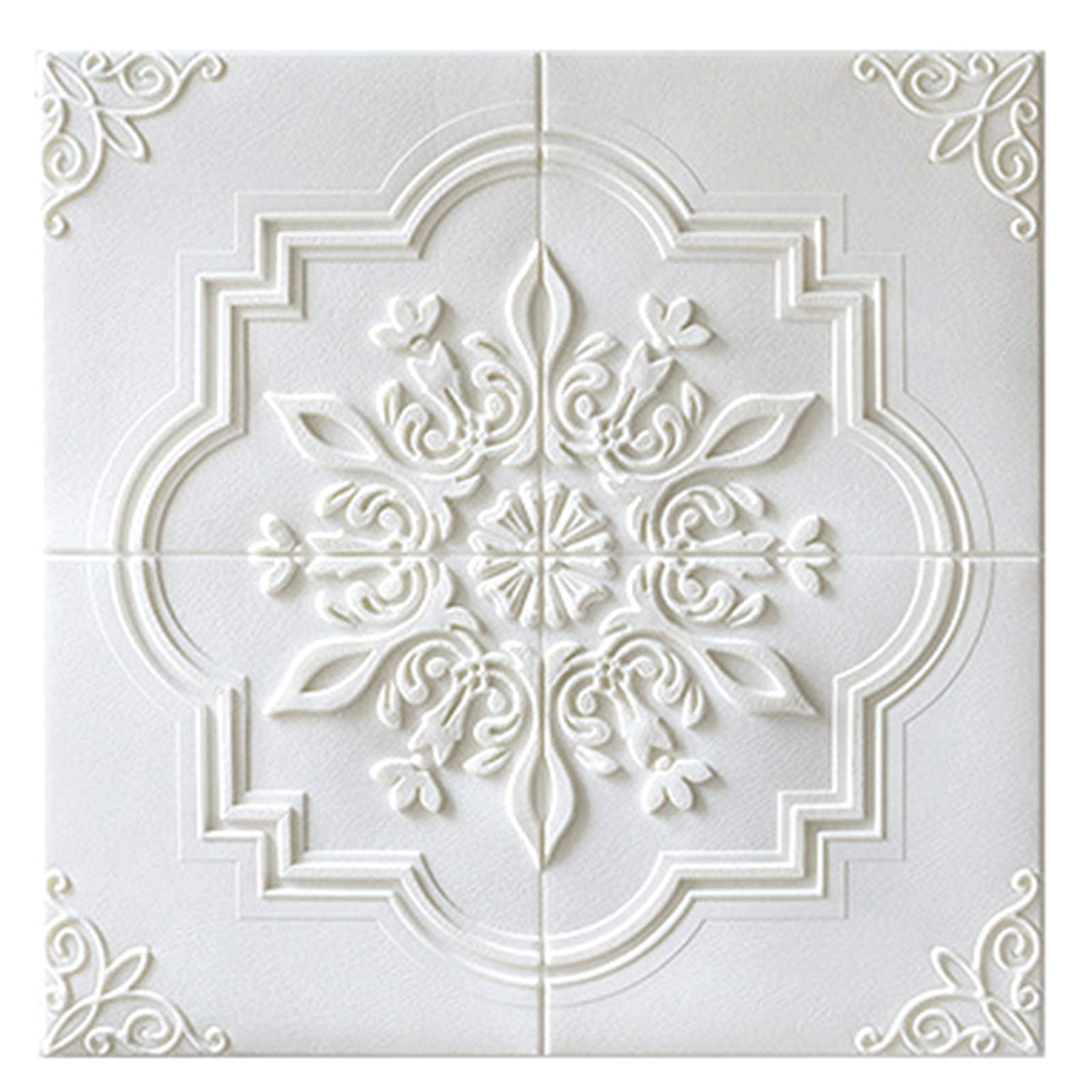 SJMFGF Self Adhesive Wall Stickers 3D Wallpaper Foam Brick TV Background Wall Panel Tile Decoration Ceiling Stickers (Color : C, Size : 70X70CM-10PCS)