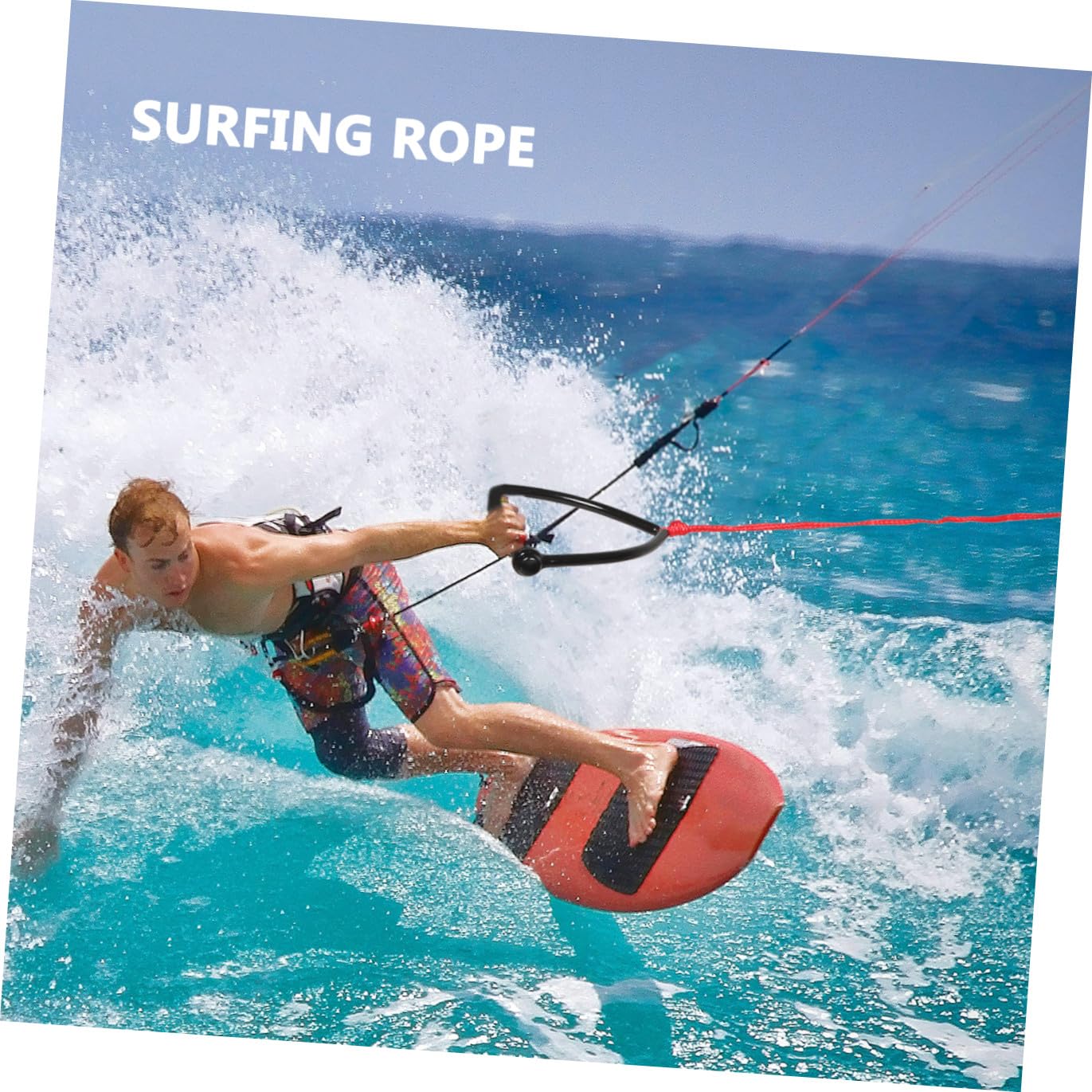 Wasserskiseil Strap aus Verschleißfestem PP Material Robustes Wakeboard Seil mit Bequemem Griff für Wassersport Vielseitig Einsetzbar bei Wasserski Wakeboarding Tubing und