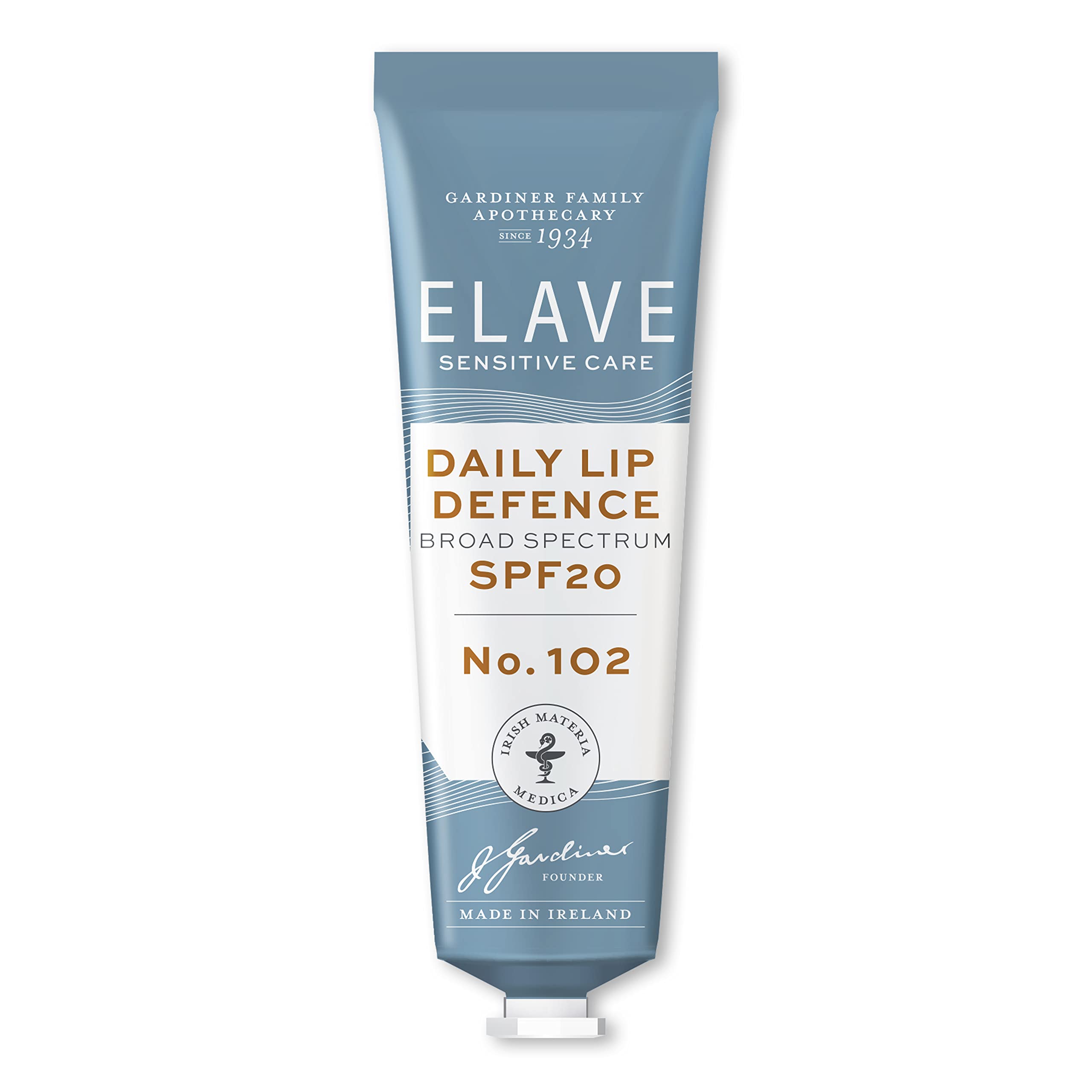 – Elave Sensitive Daily Lip Defence SPF20, 15 Ml - With Coconut Oil, Shea Butter & Vitamin E For Sensitive, Dry, Reactive Lips