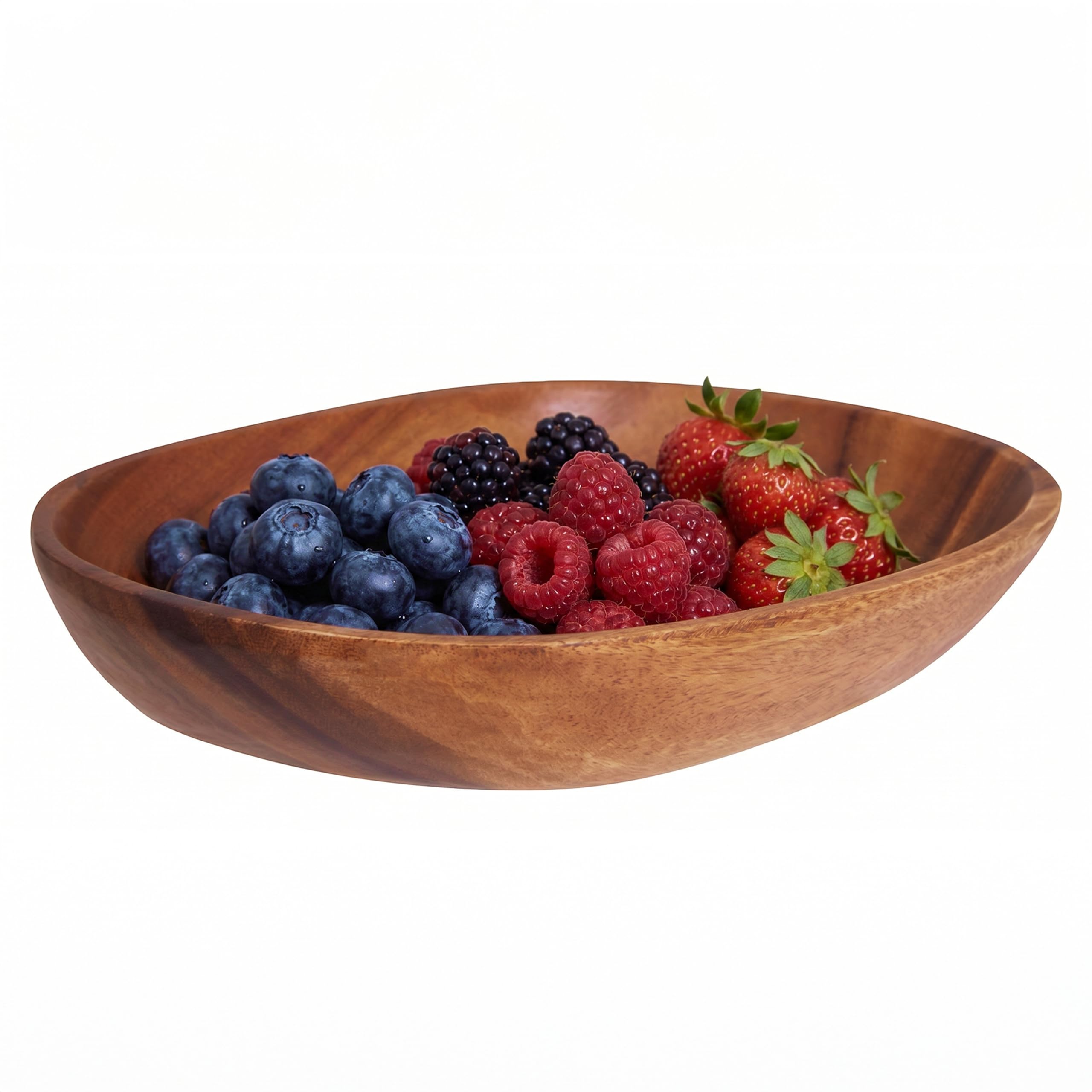 Premier Housewares Acacia Wood Oval Mini Tray – Natural Wooden Serving Dish for Snacks & Condiments (18 x 12 x 2.5 cm)