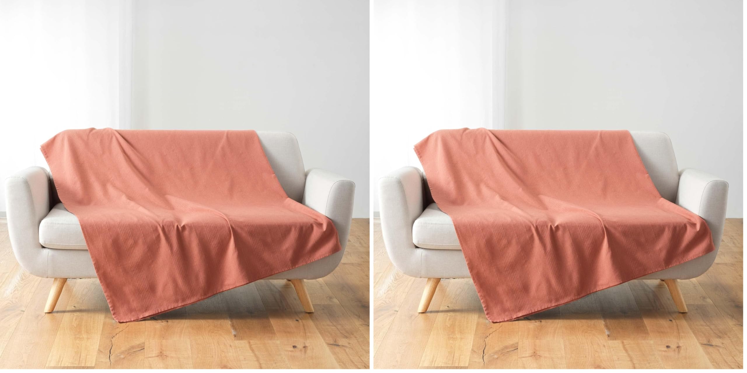 Plaid 180 x 220 cm grand format lot de 2 pour canapé et lit