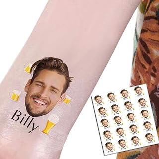 20pcs Custom Photo Face Tattoos Sticker for Bride Tribe, Bachelorette Party Favors for Groom, Bridal Wedding Party Supplies, Face Stickers, Bridesmaid Favor Decorations Wedding Gift for Couple