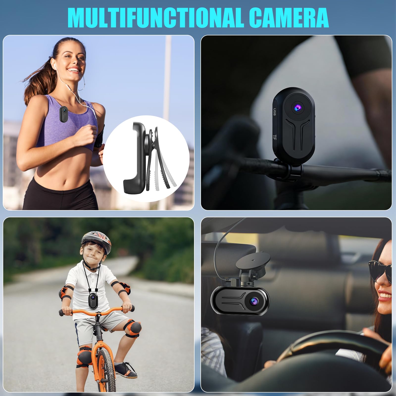 OBEST Mini Action Body Cam 1080P, 128GB Memoria Integrata, Visione Notturna Infrarossi, Schermo 0.96"", 35g Magnetica, per Vita Quotidiana Viaggi Animali Domestici