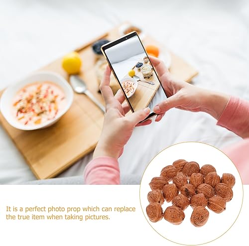 Miniatura 7 de 20 piezas de nogal artificial de simulación de nogal modelos de mercado de alimentos modelo de fotos decoración de mesa de comedor para el hogar