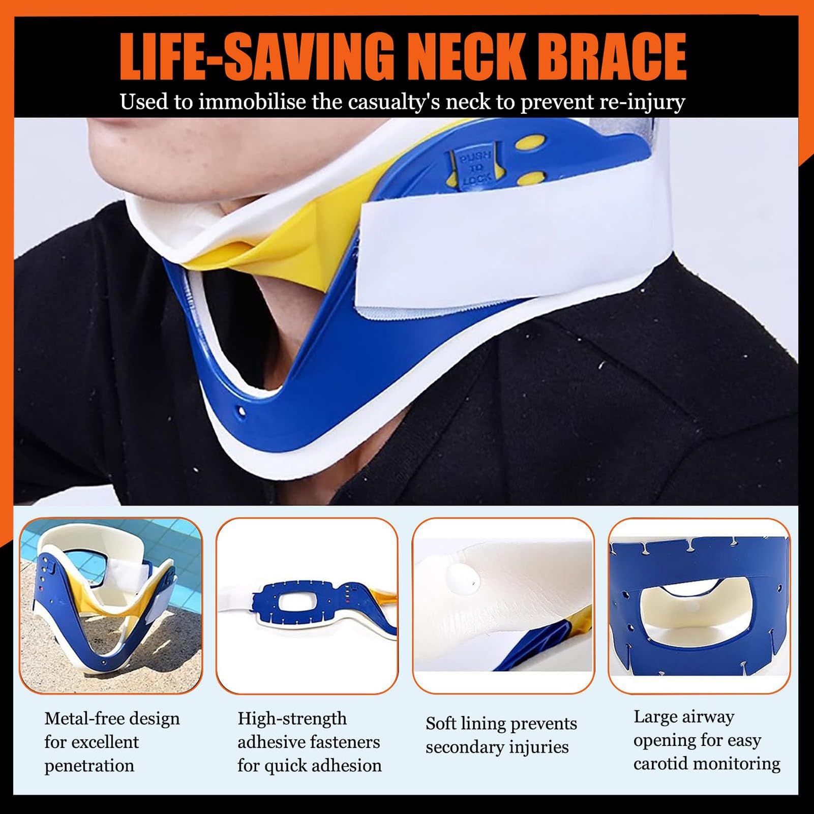 Tavola Spinale Leggera Per Soccorso D'Emergenza, Barella Pieghevole In Polietilene Primo Soccorso, Barella Pieghevole In Plastica 2/4, Capacità Di Carico 159 Kg, Per Soccorritori(2-fold)