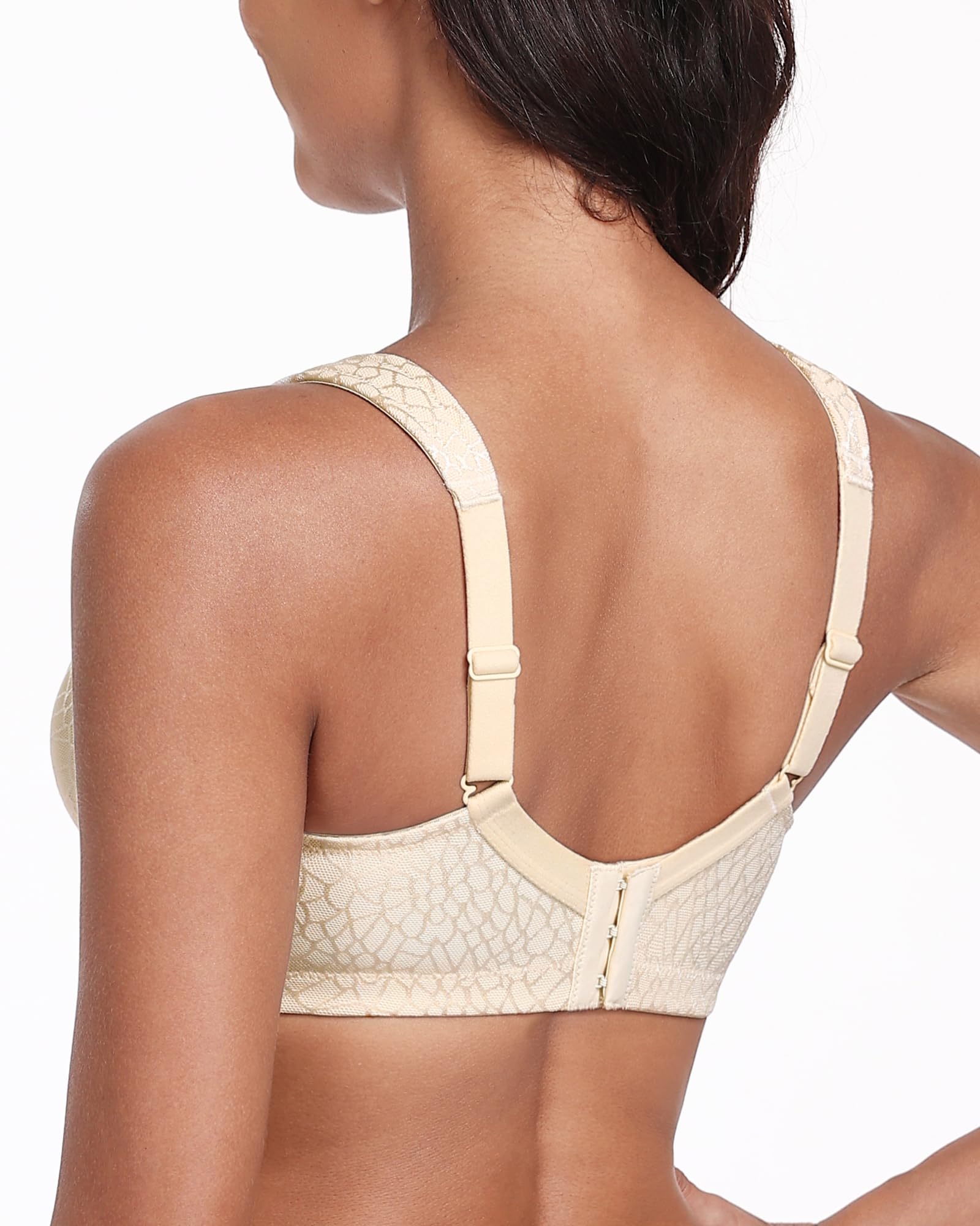 Lemorosy Soutien-Gorge Minimiseur Femme sans Armature(Beige,90E) | Grandes Tailles Confort Bonnets emboîtants Sans rembourrage Bretelles larges Pour un usage quotidien