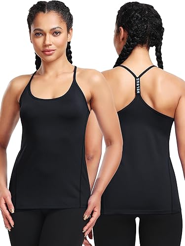 Miniatura 2 de NELEUS Camiseta sin mangas de entrenamiento para mujer, con espalda cruzada, para yoga, atletismo, gimnasio