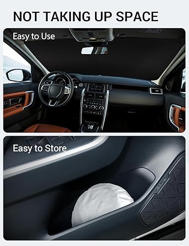 Vista 628 de Proadsy Parasol para parabrisas para BMW X1 F48 2016-2022 de 4 capas plegable, protector de parasol frontal que bloquea los rayos UV y mantiene