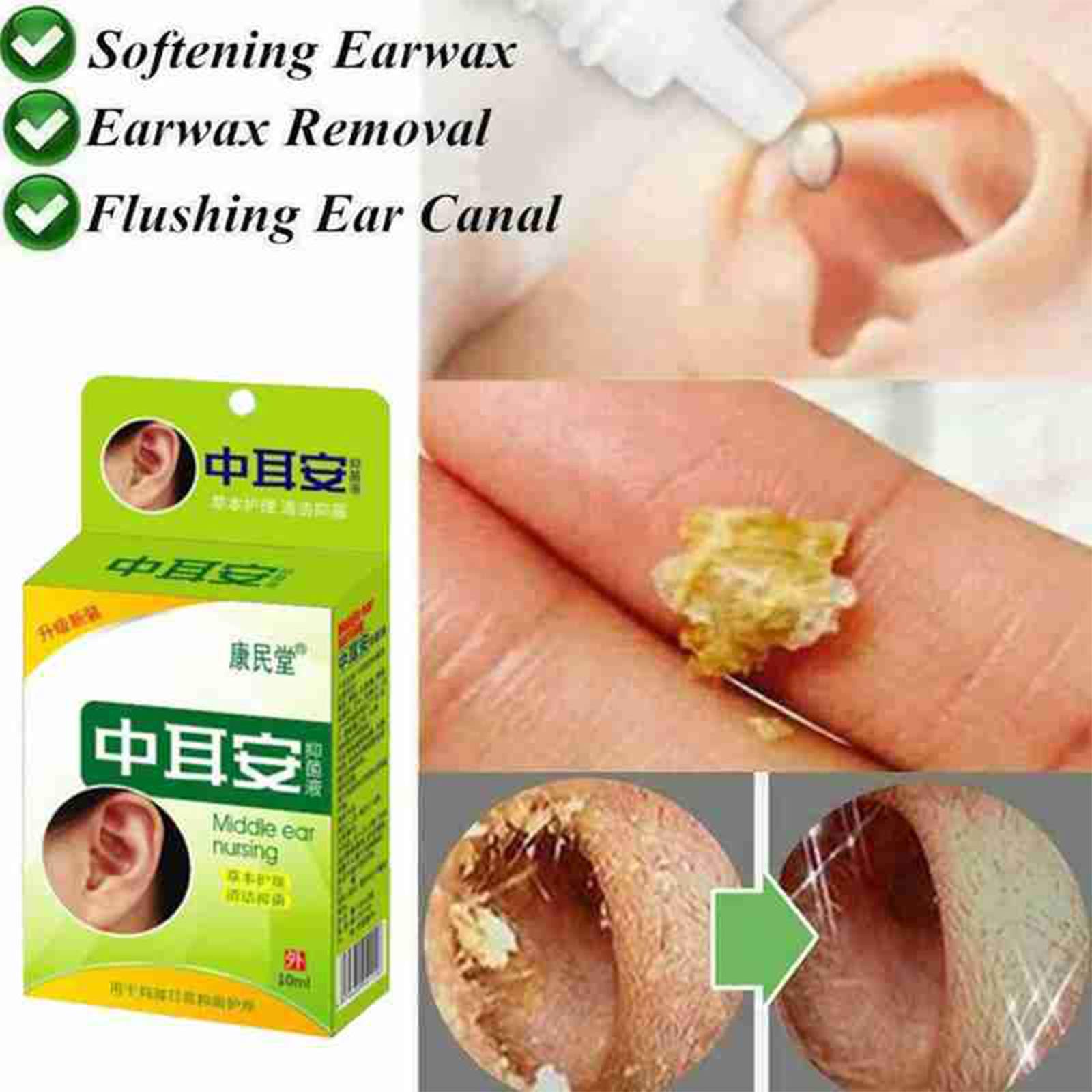 Xuebai 10ml Hierbas Chinas Gotas nutritivas para los oídos Otitis Media aguda Tinnitus sordera líquido de Limpieza Antibacteriano para aliviar el Dolor