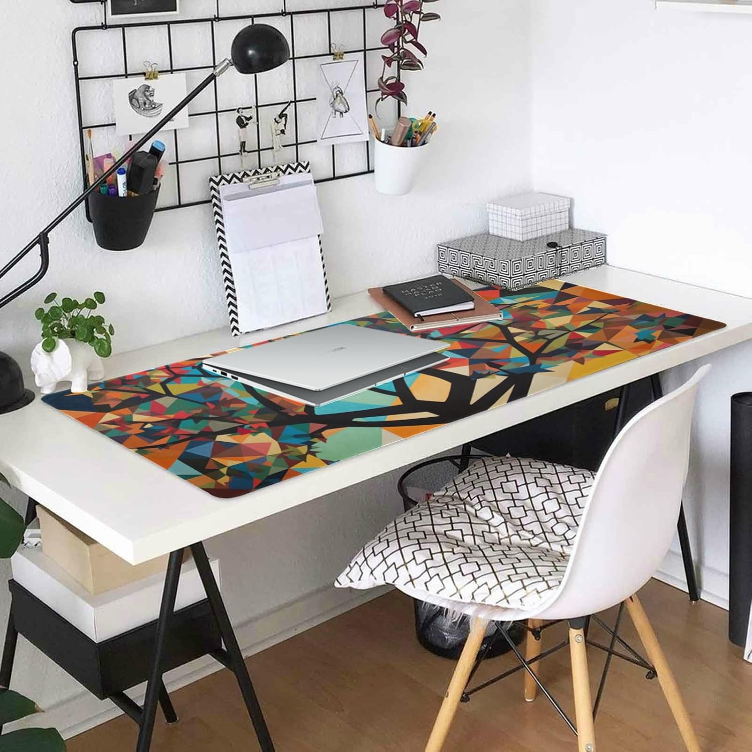 Durable Tree of Life Design Mouse Pad 35.5 x 16 Inch with Non-Slip Base, Waterproof, Comfortable for Extended Gaming