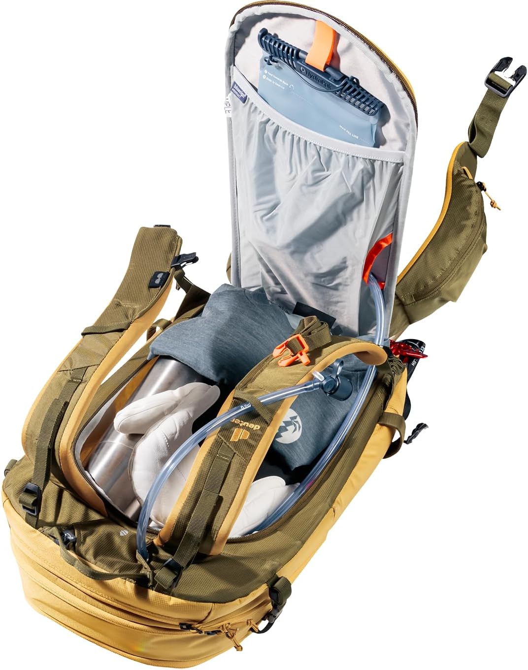 Deuter Unisex Freerider 24L, Lightweight Ski Touring Backpack for Skiing & Backcountry Day Tours - Savanna-Nori