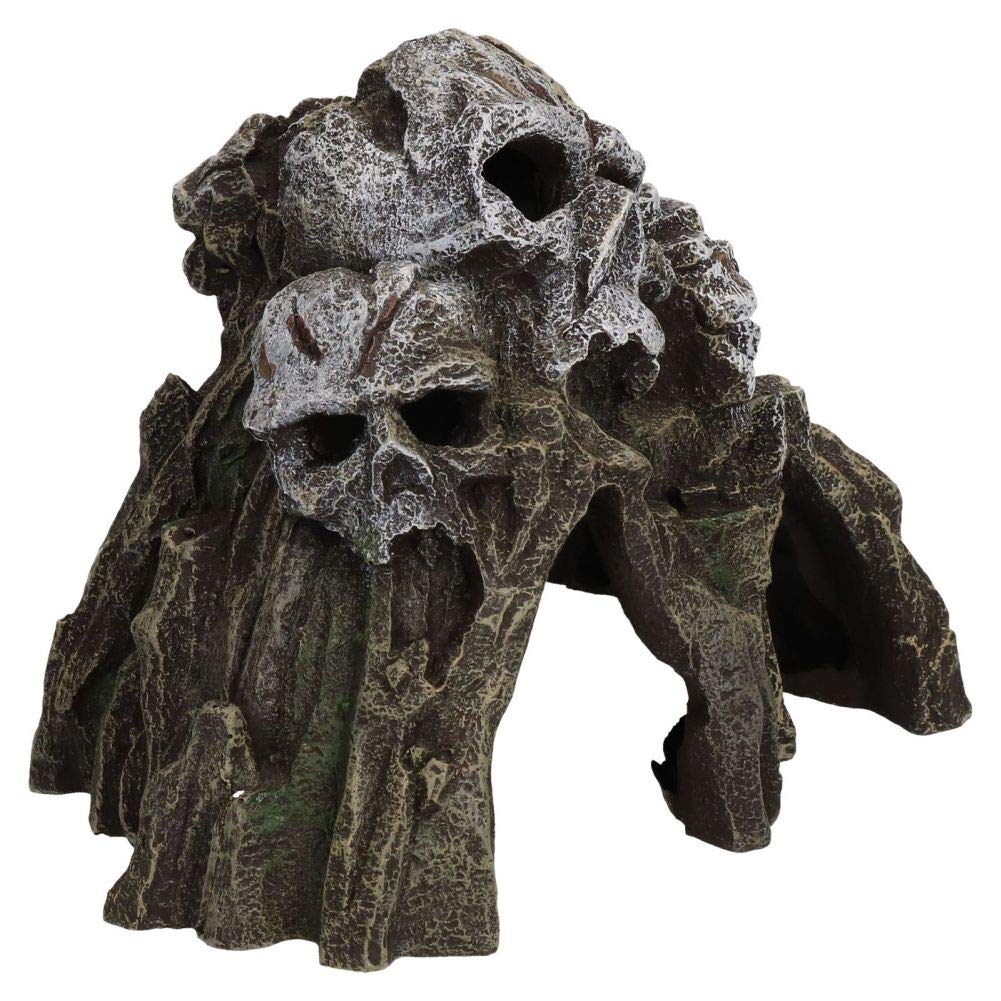 Durable Tool Aquatic Aquarium Decor Skull Mountain Fish Tank Ornament Medium 21X13x15cm