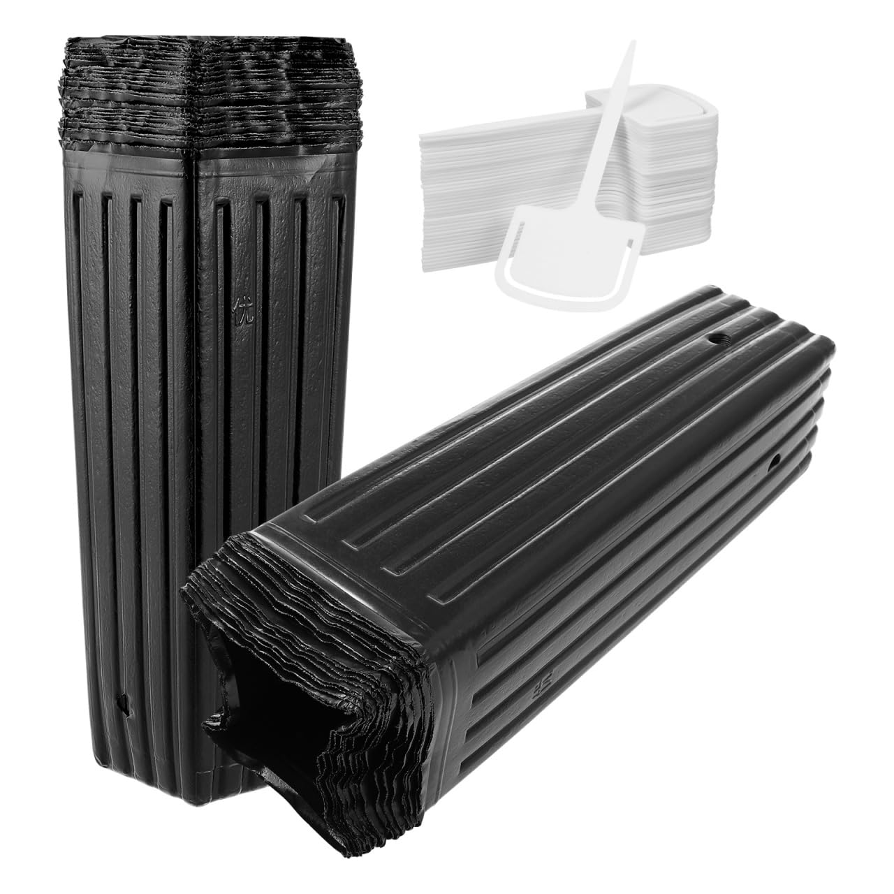 YARNOW 60 Pieces Flower Pot, High Plastic Plant Pot, Square Plant Bag