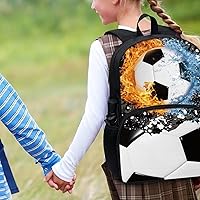 Vista 209 de American Flag Fire Galaxy Pattern Kids Backpack for Boys Girls Elementary Students Bookbag Middle School Bag Lightweight Children Travel Bag