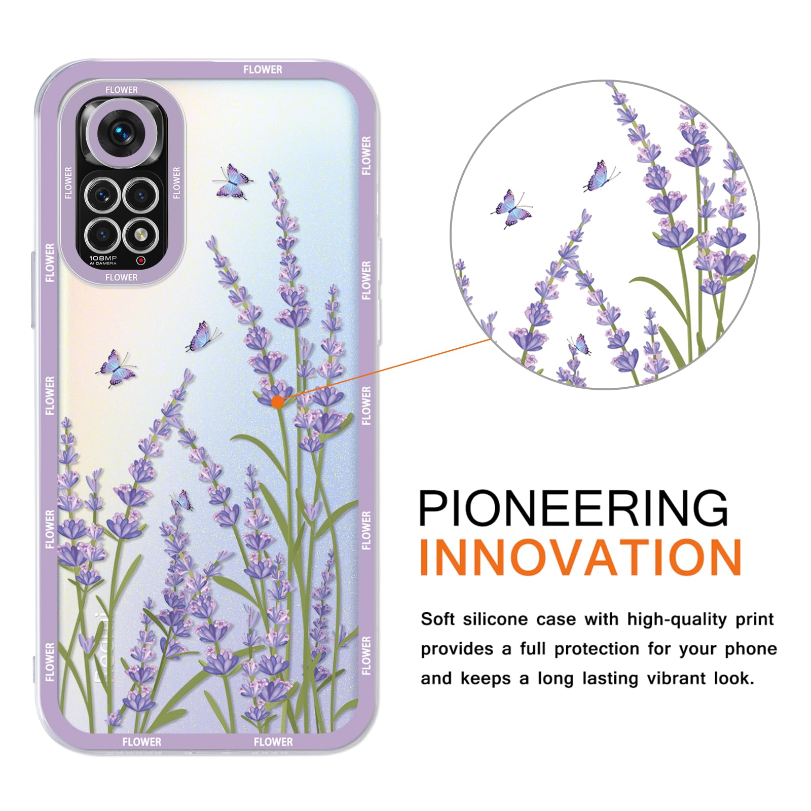 Yoedge 2 × Cover per Xiaomi Redmi Note 11 / Note 11S 4G 6,43 - Custodia Fiori