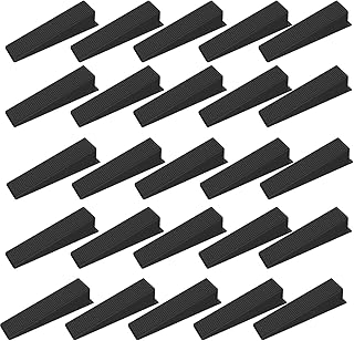Fence Panel Wedges to Stop Rattling Fence Wedges Plastic Wedges Levelling Fence Panel Noise Stoppers Tile Leveling Wedges for Rattling Fences (black-20pcs)