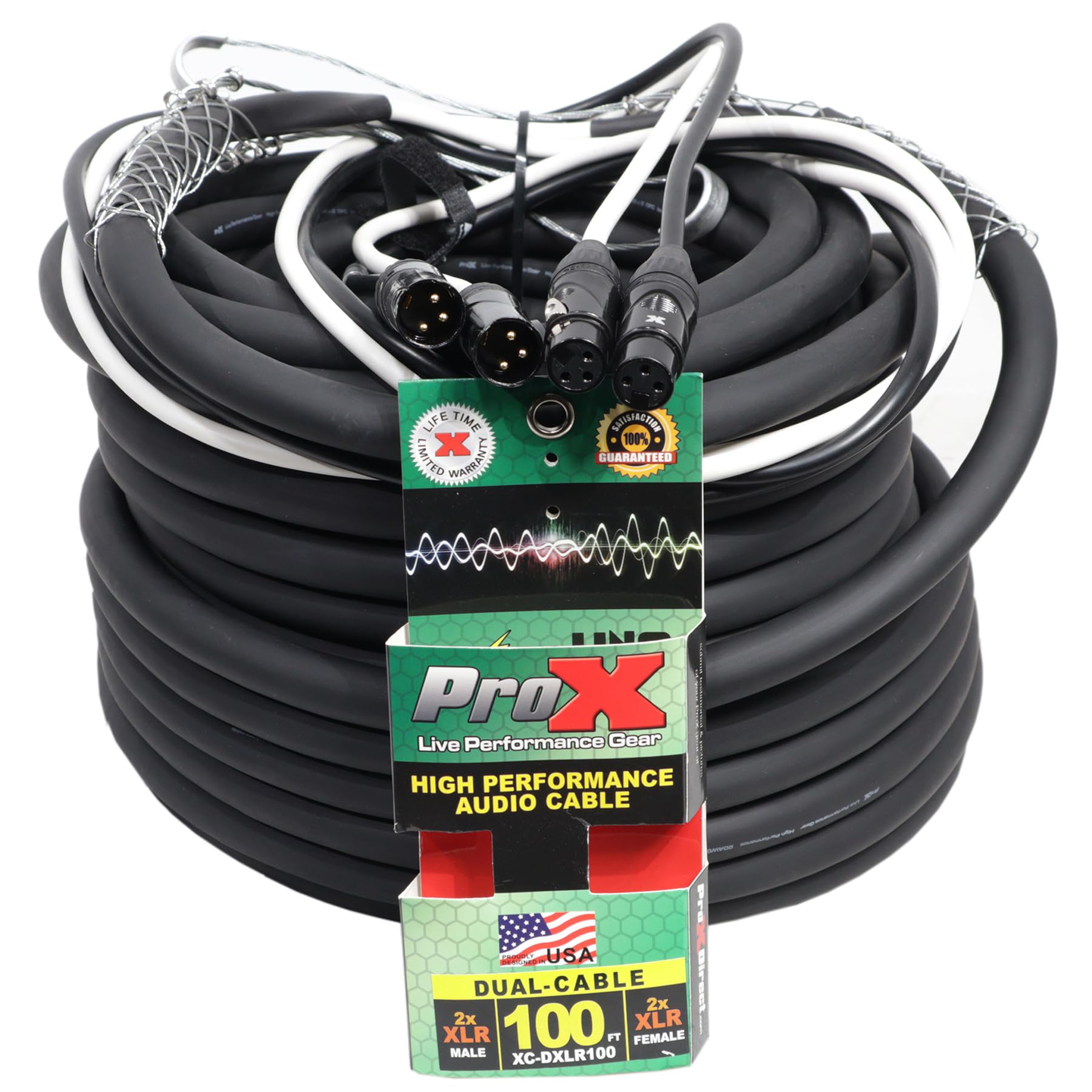 Amazon.com: Prox XC-DXLR100 100' Balanced Dual XLR-M to XLR-F High