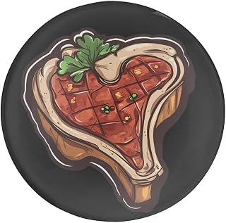 T-Bone Steak Fridge Magnets Cute Glass Decorative Magnet Fridge Sticker for Office Kitchen 4 PCS