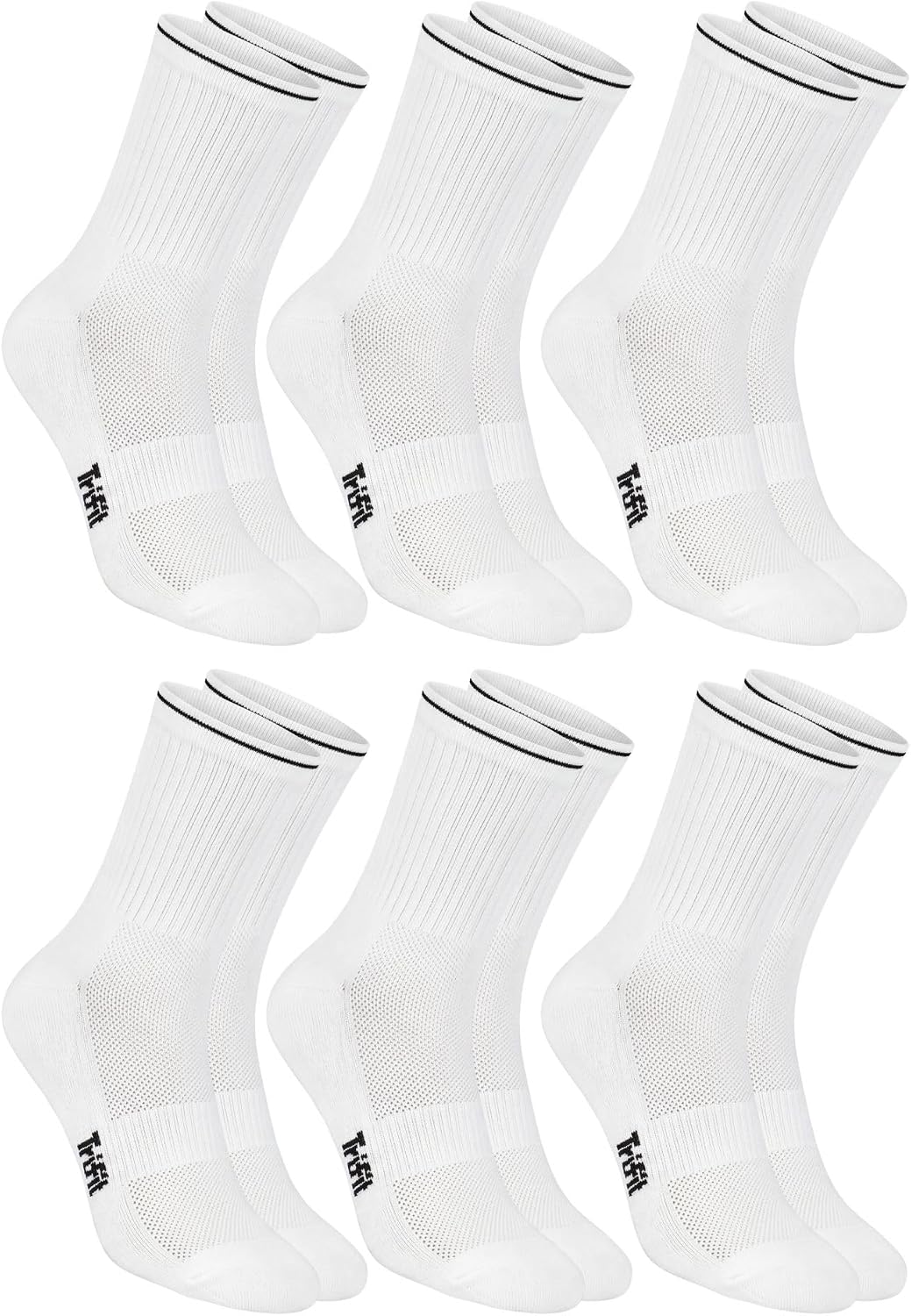 Kit 6 Pares Meia Corrida Poliamida Trifil Cano Médio Academia Esportiva Original
