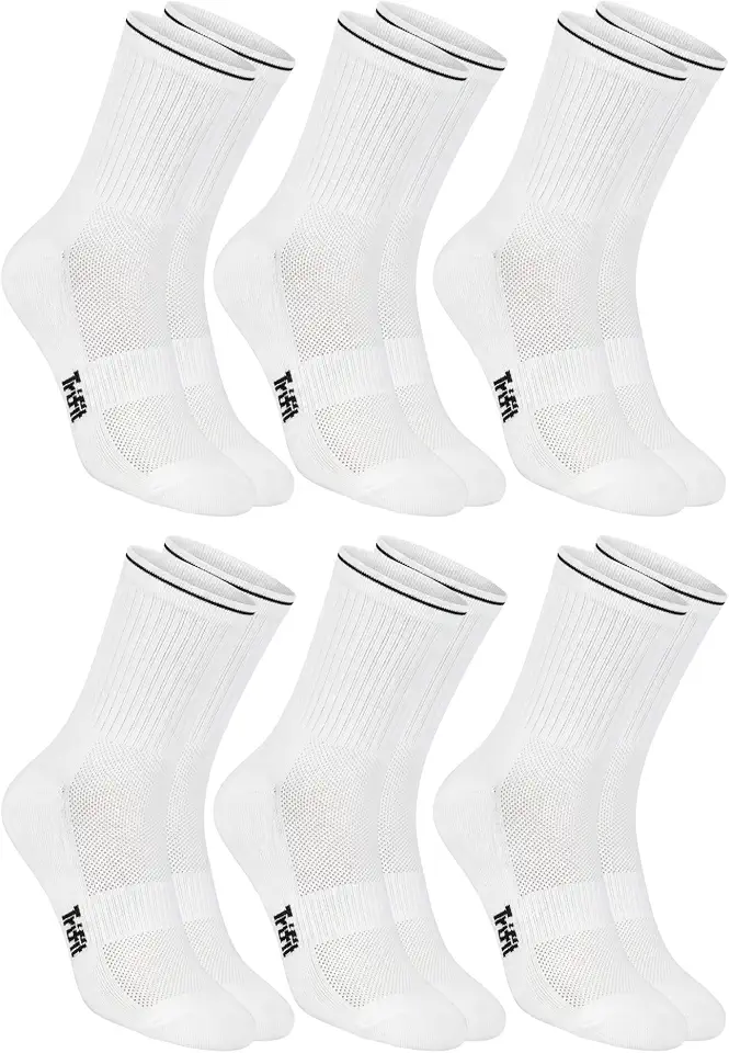Kit 6 Pares Meia Corrida Poliamida Trifil Cano Médio Academia Esportiva Original