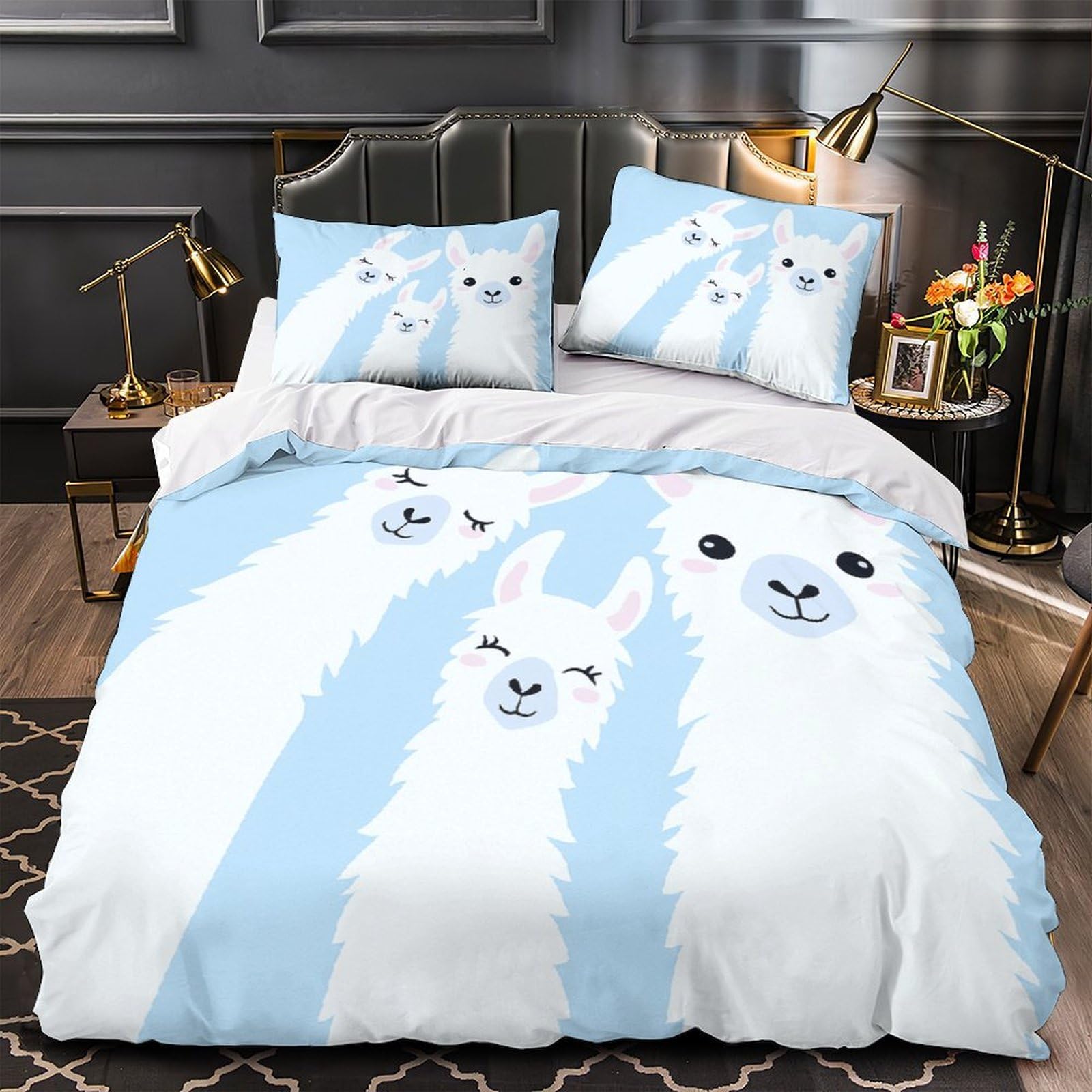 Süßes Koala-Pärchen Bettbezug Mikrofaser Reißverschluss Weich Schlafkomfort Bettdeckenbezug 3D Gedruckt 3 Teilig Hautfreundlich mit Kissenbezug Kuschelig for Kinder & Männer Super king（260x220cm）