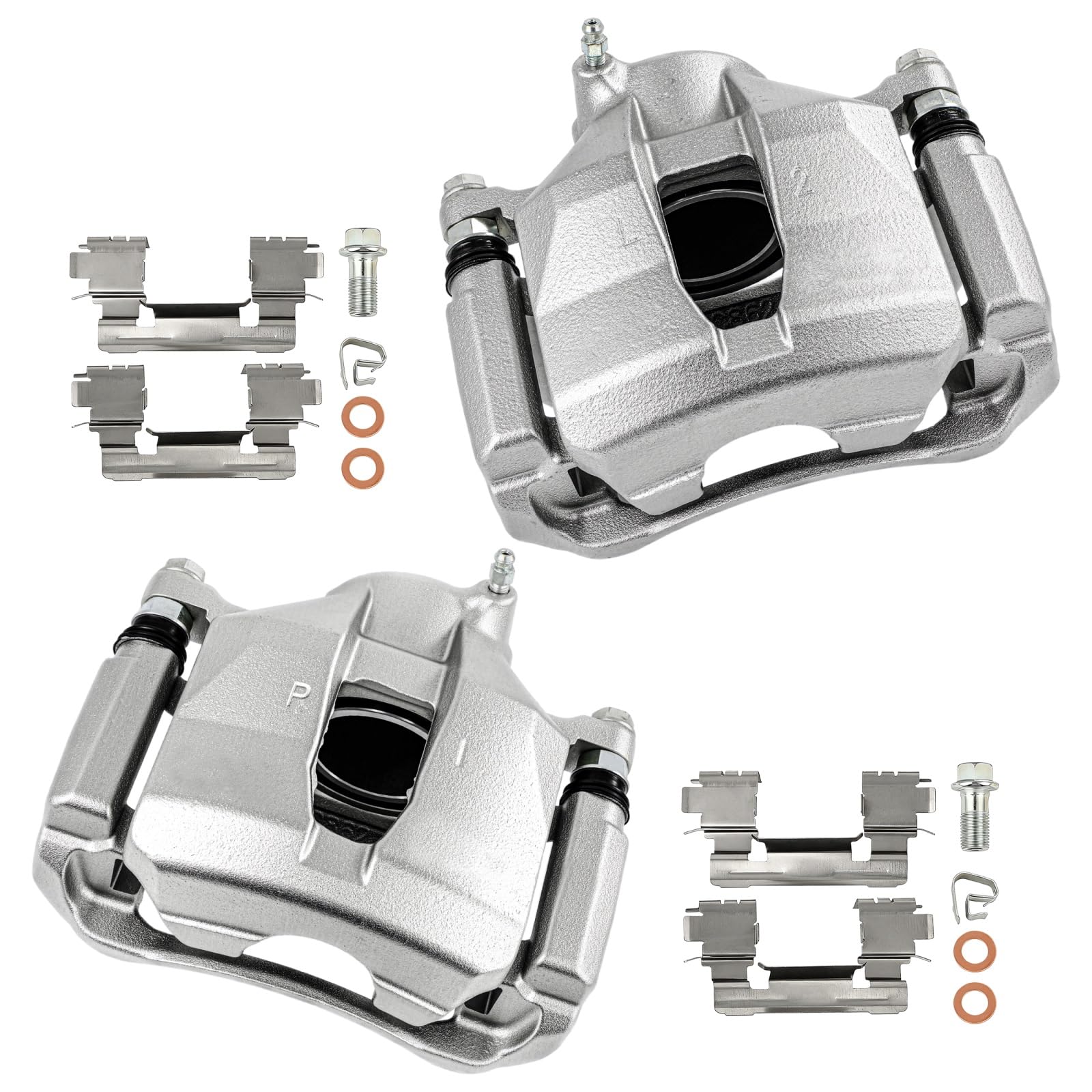 cciyu Front Left &amp; Right Brake Calipers With Bracket 19B6041 19B6040
