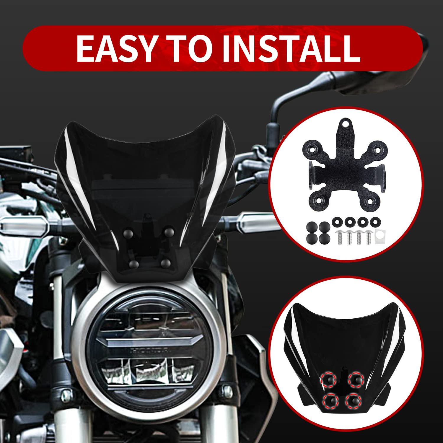 Parabrezza Doppia Bolla Per BMW F900R (2020-2021) – Deflettore Antivento In ABS Trasparente, Fumo O Nero