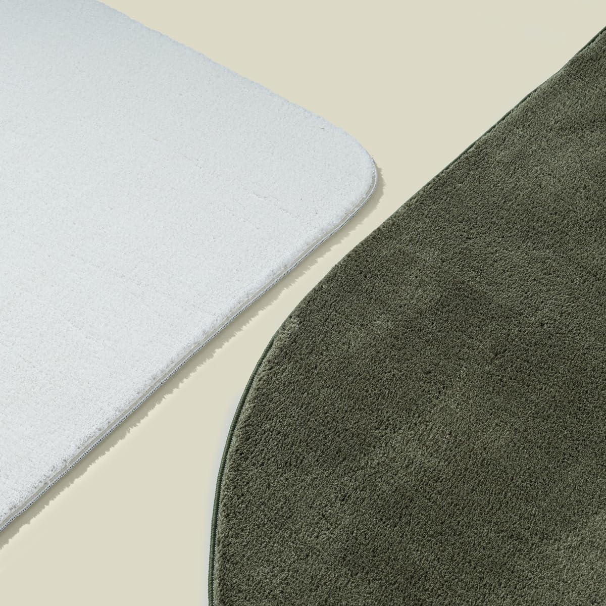 the carpet Relax Shape – Tapis en Fausse Fourrure, Moelleux, avec Dessous antidérapant, Lavable, Super Doux, Vert, 160 x 220 cm