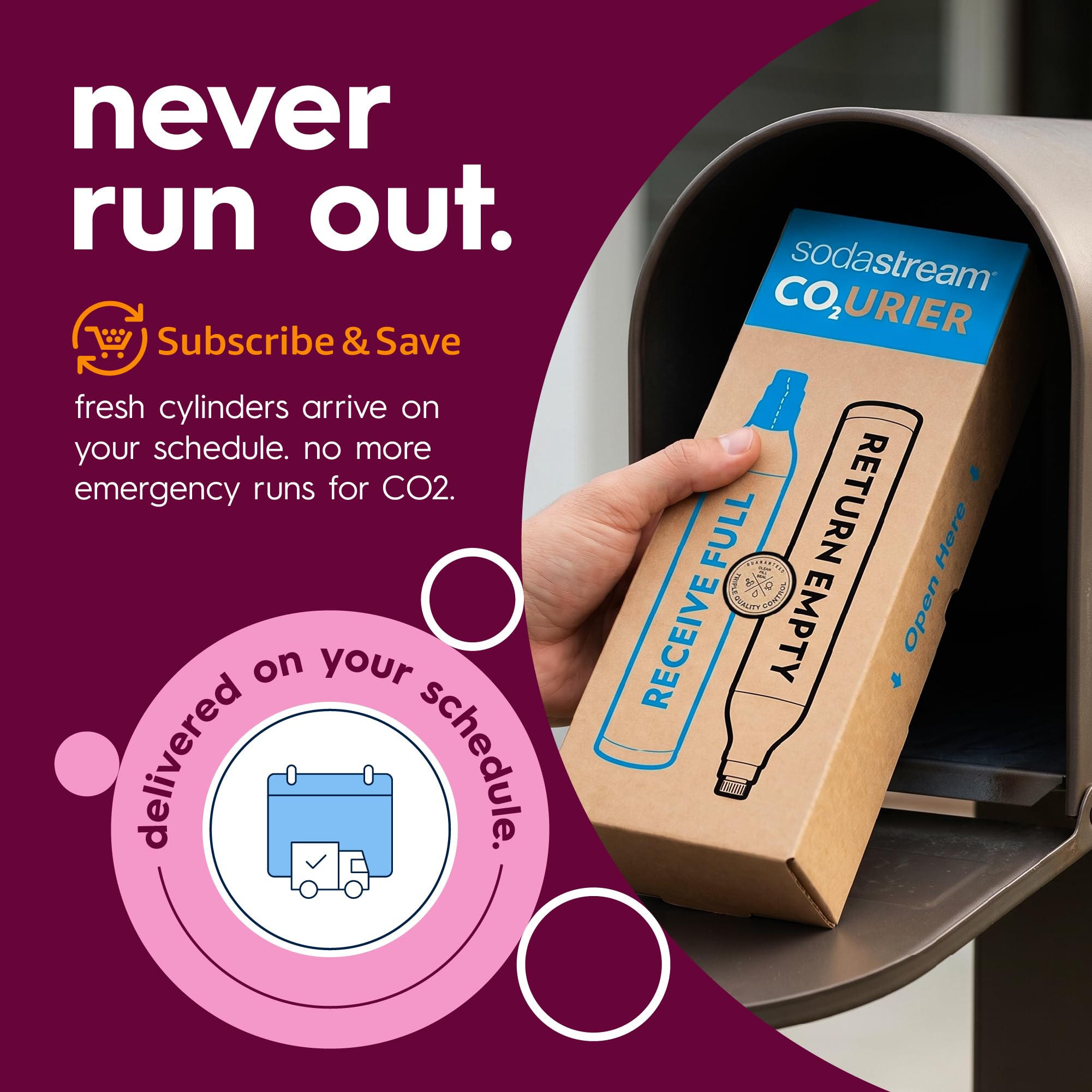 Amazon.com: SodaStream CO2 Gas Refill Pack, 2 x 60L Pink Quick
