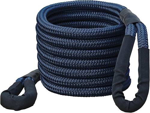 TetherTite - Cuerda de recuperación cinética de 1 pulgada, 30 pies, 29750 libras, resistencia a la rotura con lazo reforzado y funda protectora para