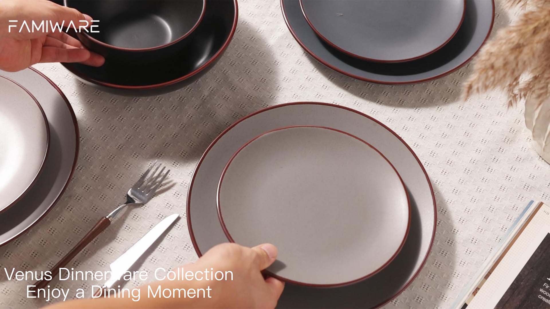 Amazon.com | Famiware Venus Plates and Bowls Sets, 12 Pieces