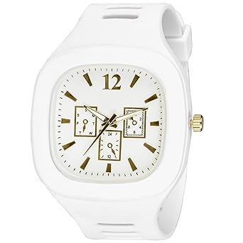 SWADESI STUFF Square Multi DIAL Analog Silicon Strap ADDI Stylish Designer Analog Watch - for Boys