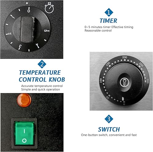 Miniatura 5 de Mini panqueques para mini panqueques holandeses de doble placa de 110 V, panqueque eléctrico comercial para restaurante y uso doméstico (36 piezas