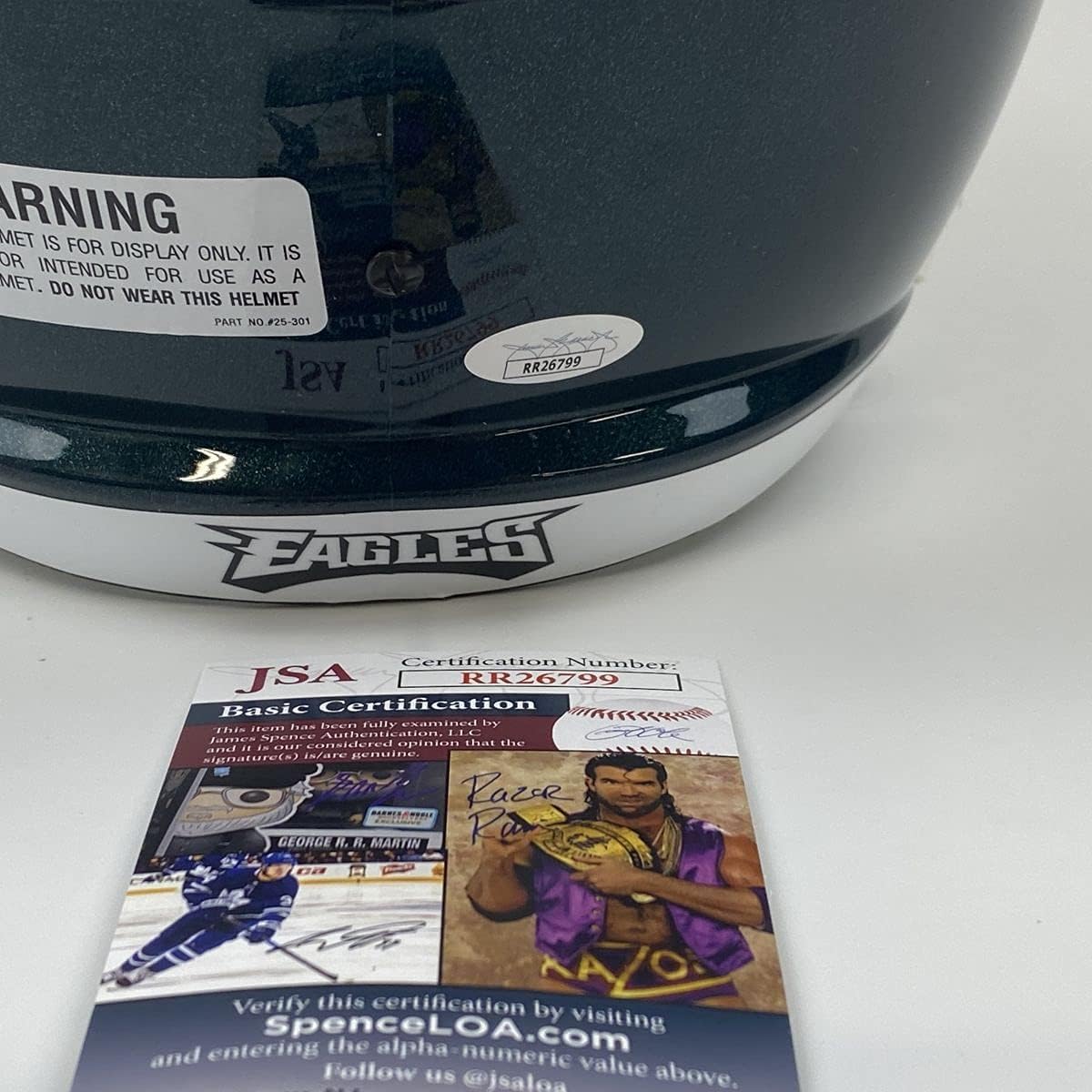 Autographed/Signed DeVonta Smith Philadelphia Eagles Full Size FS F/S Replica Football Helmet JSA COA : Collectibles & Fine Art