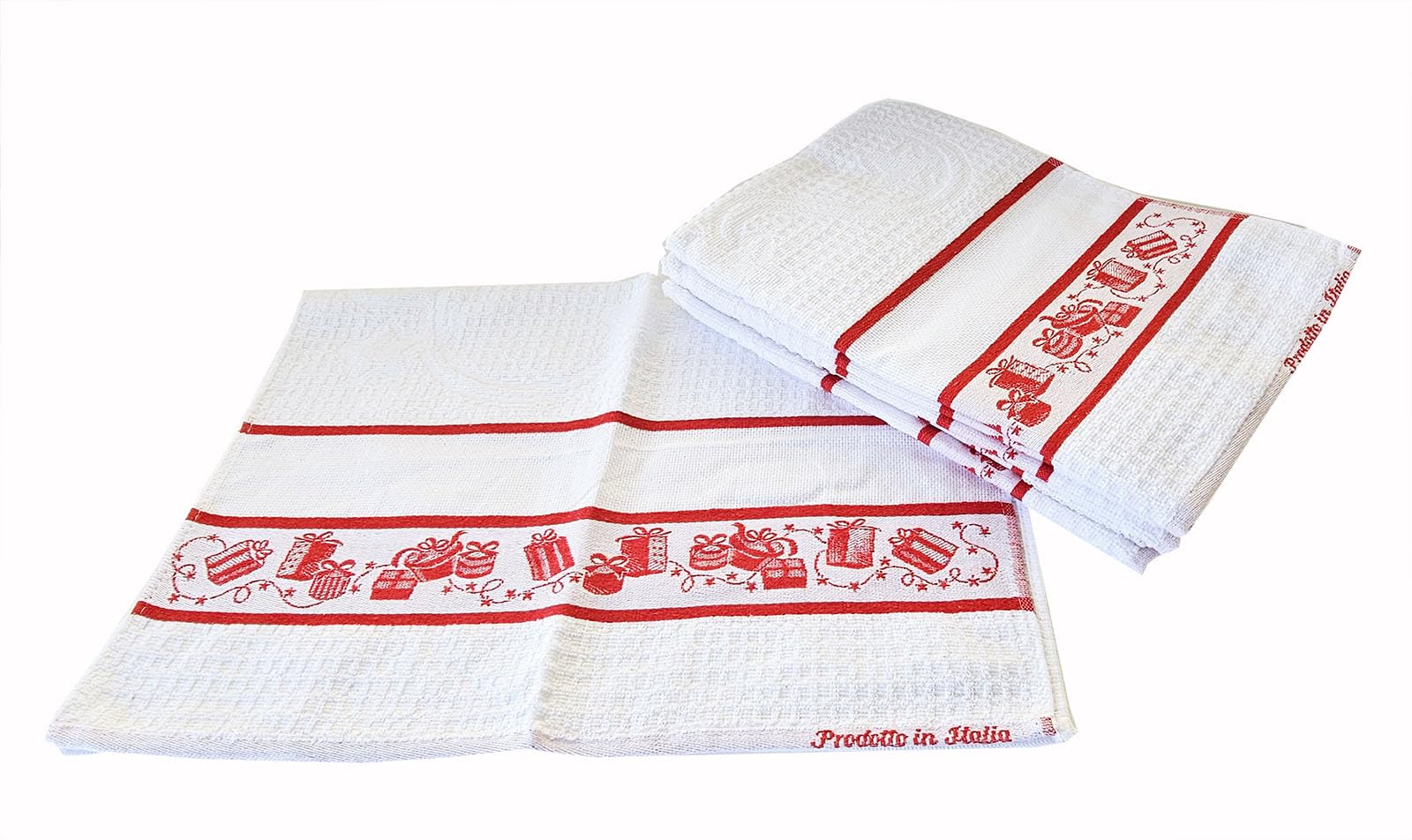 Strofinacci Canovacci Asciuga Piatti Natalizi Set Da Tre Pezzi 100