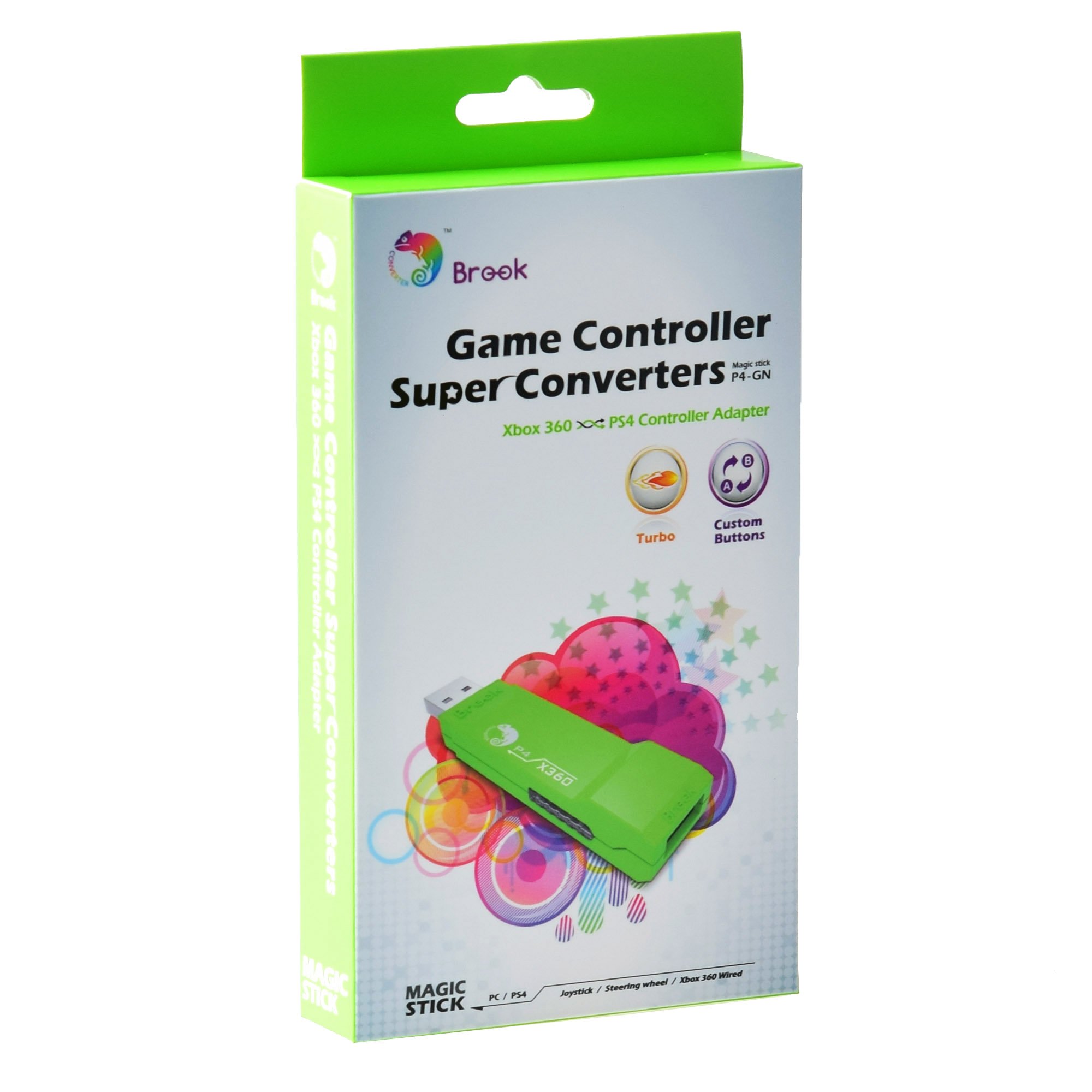 Mcbazel Brook super Convertisseur adaptateur de jeu Xbox 360 à PS4 avec Keychain
