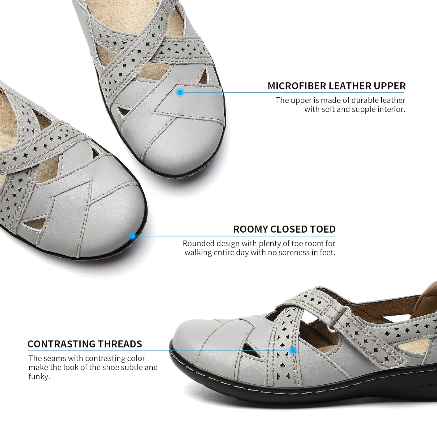 TERRIKAT Women's Casual Loafers Cute Slip On Comfort Walking Flats Leather Driving Moccasins Fashion Closed Toe Boat Shoes - Image 5