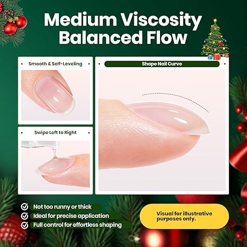 Miniatura 82 de Beetles Builder Gel de 0.5 onzas líquidas, gel fortalecedor 7 en 1 translúcido rosa nude, cepillo de extensión de uñas de gel UV en botella, no se