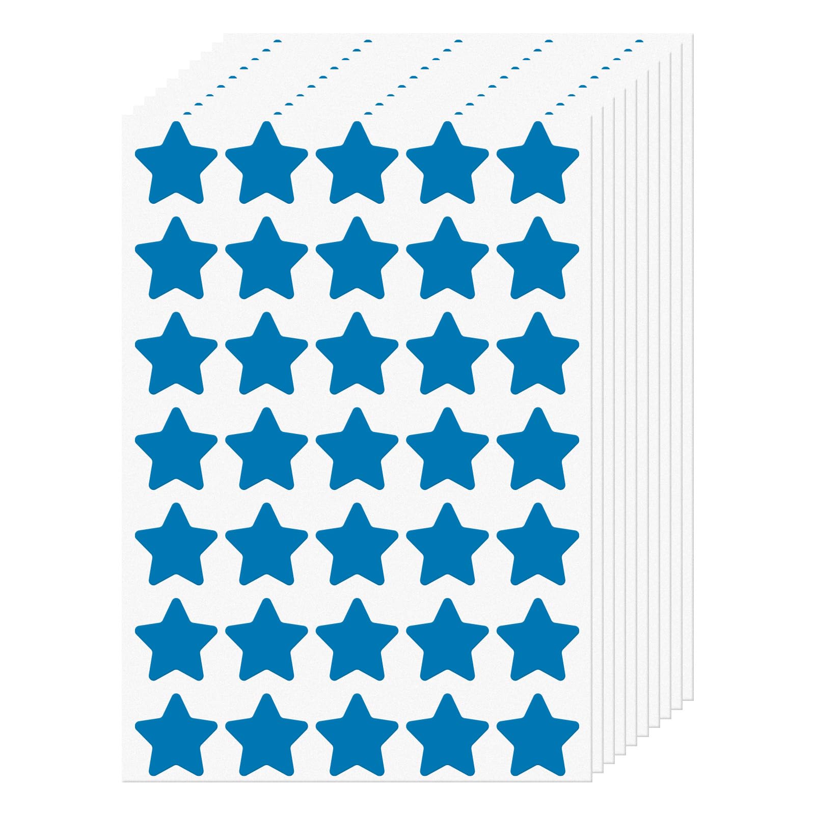 FINDAT Blue Star Stickers 1 Inch Vinyl Kids Reward Sticker Adhesive Removable Waterproof Reusable Small Stars Labels for Children Student School
