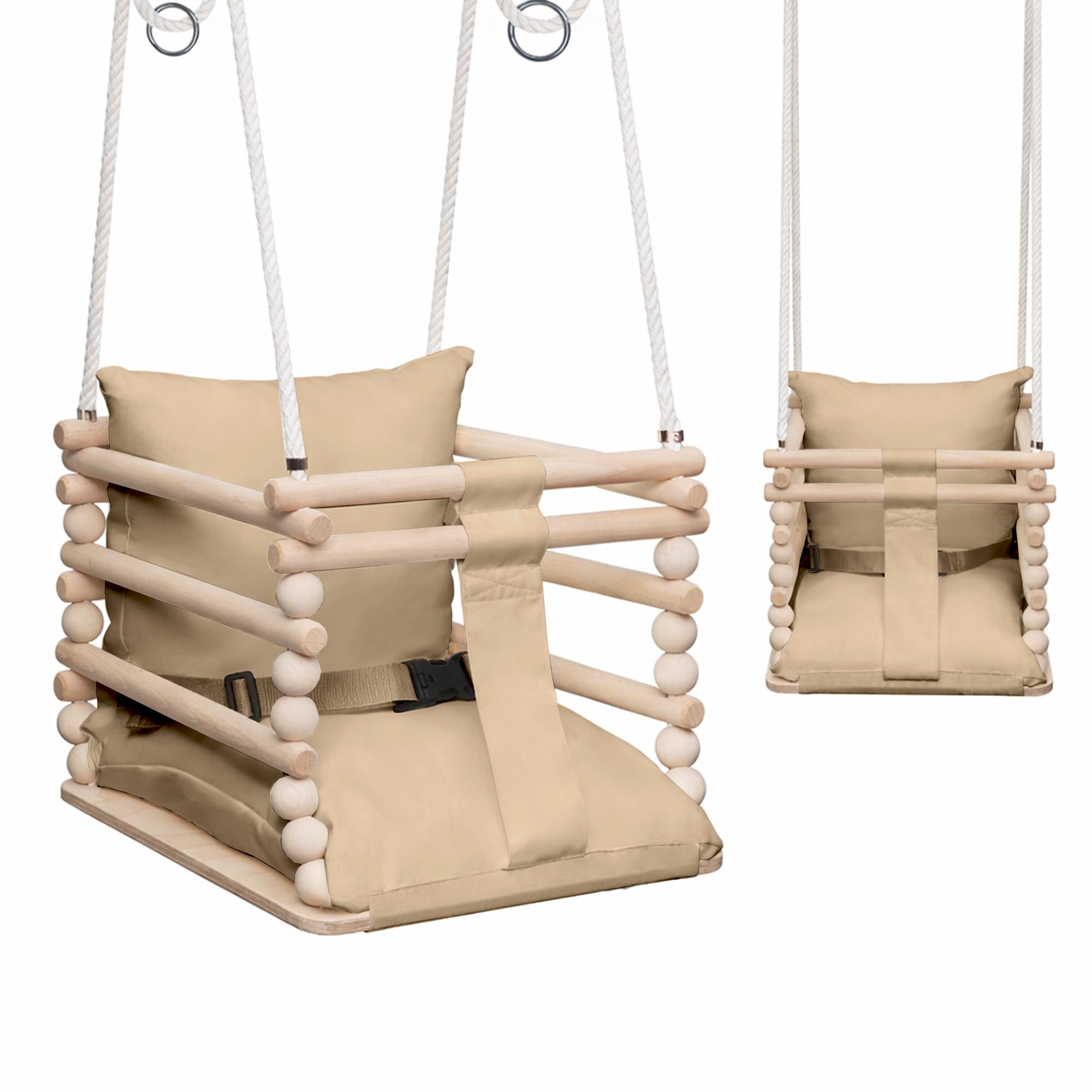MAMOI Altalena 3 in 1 per neonati con imbracatura di sicurezza – altalena per bambini da 6 a 36 mesi, max. 20 kg, uso interno