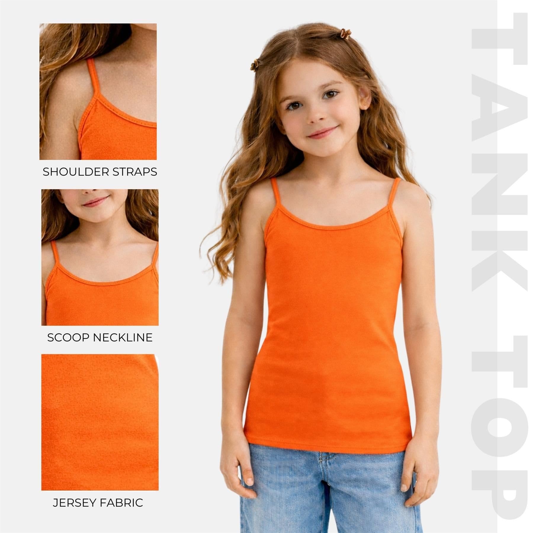 Janisramone® Paquete de 3 camisetas sin mangas con tirantes delgados para niñas, chalecos de verano sin mangas, capa base ligera, camiseta sin mangas para entrenamiento, camiseta de tirantes lisos