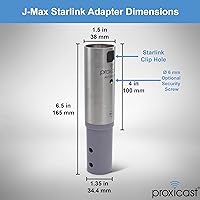 Vista 3 de Proxicast Adaptador de Antena Starlink para Monturas de Antena J-Max - Acoplador de Acero Inoxidable para Antena de Plato Satelital Rectangular