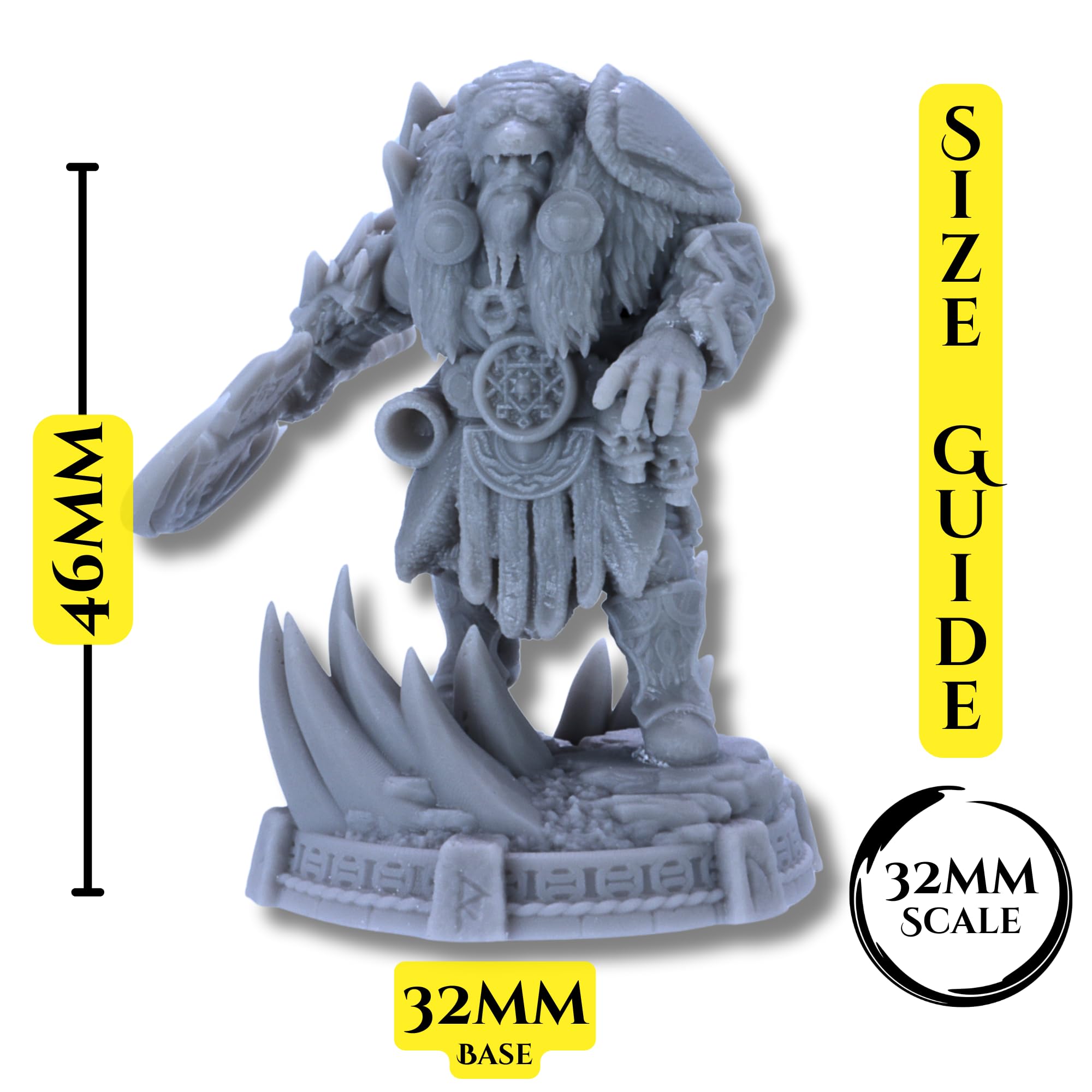 Forged Terrain Descendants of Tyr - 5 Viking Barbarian Miniatures, Grey, 32mm Scale - Image 2