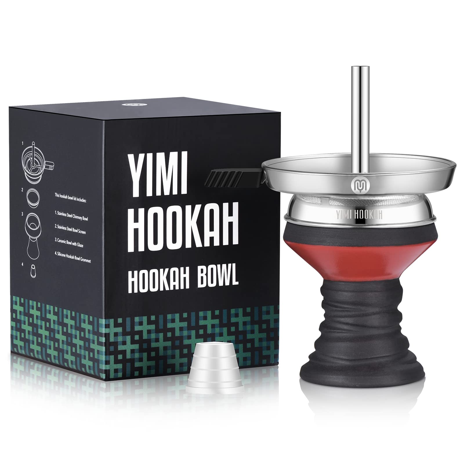 Amazon.com: Yimi Hookah® Premium Clay Hookah Bowl Set | Stainless